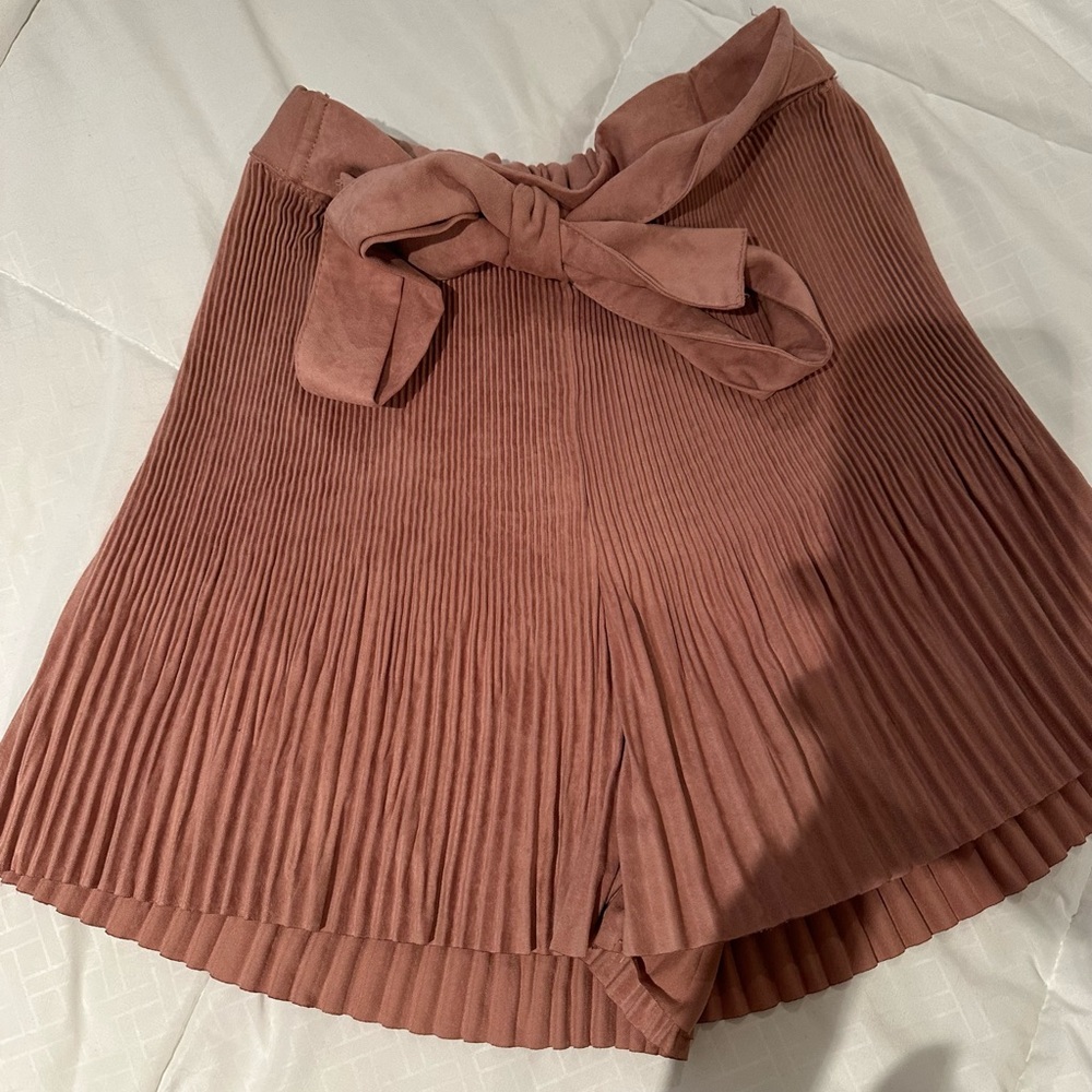 Zara high waisted pleated shorts
